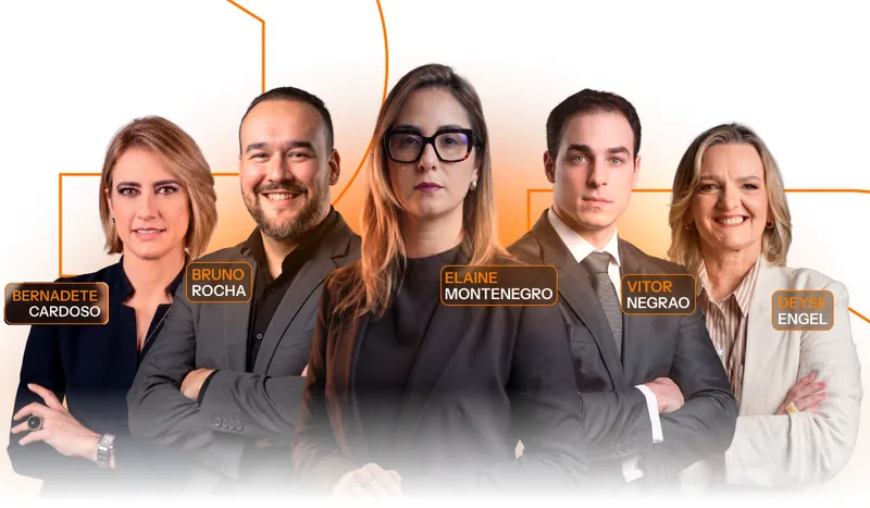 Especialistas do Patrimônio Brasil: Bernadete Cardoso, Bruno Rocha, Elaine Montenegro, Vitor Negrão e Deyse Engel